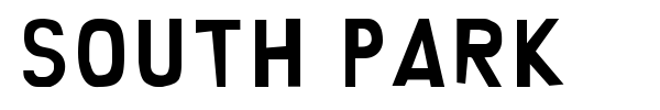 South Park font preview